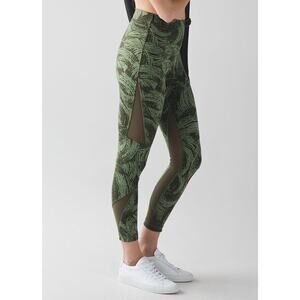 Lululemon Highest Times Wunderlust SE Desert Olive Fatigue Green Mesh 2